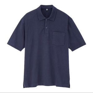 Sold! New Uniqlo Cotton Jersey Oversized Polo Shirt Men SXX / Women XS Black